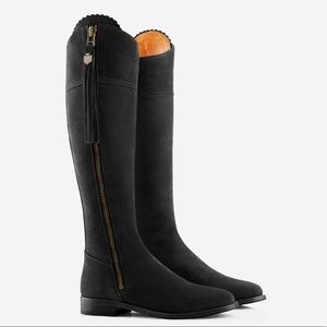 Fairfax and favor Regina suede black riding boot size 8 like new